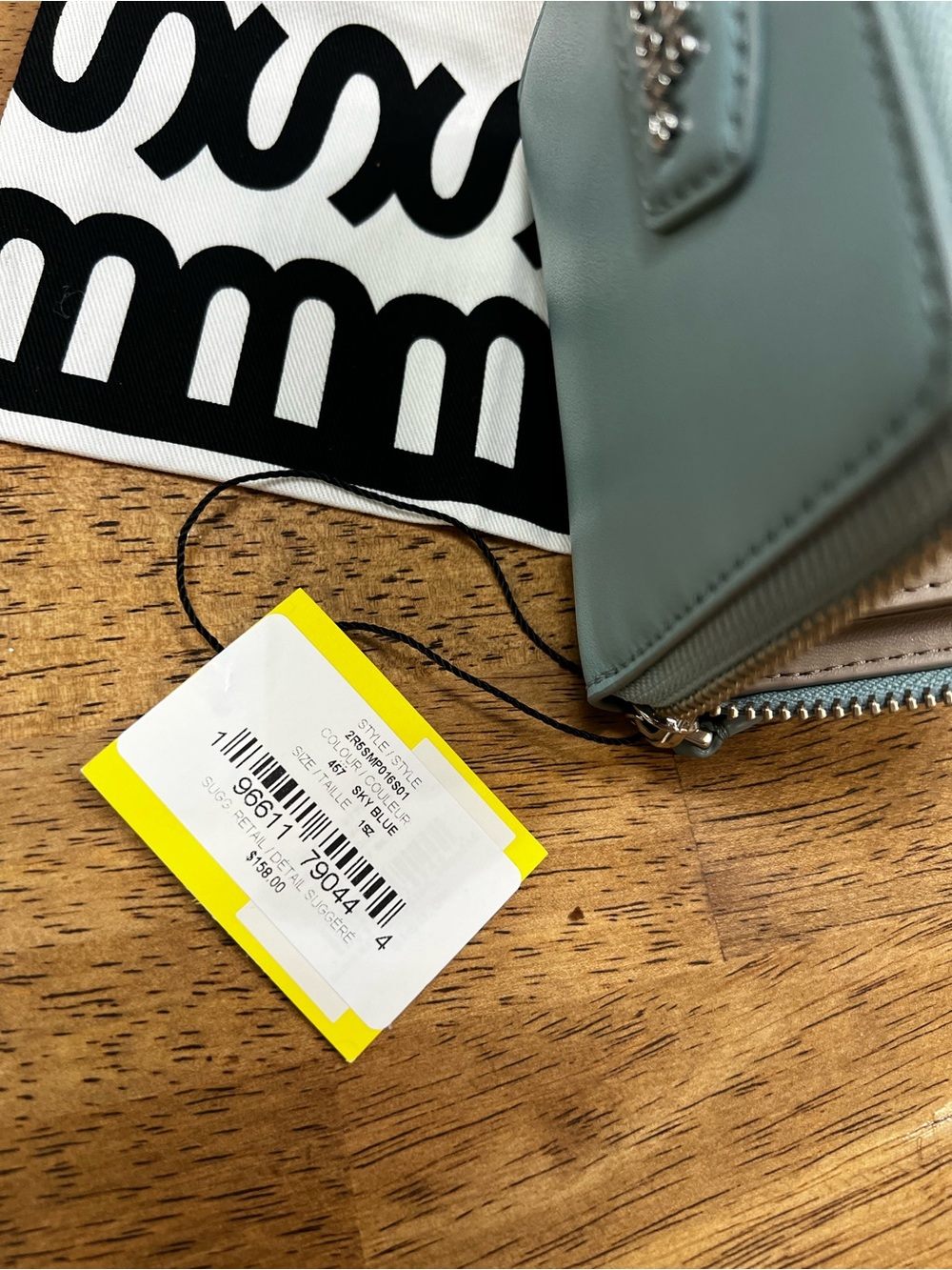 Marc Jacobs sky blue Leather Ruched Top-Handle Satchel with Matching Wallet - Picture 12 of 15
